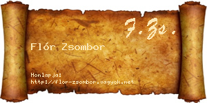 Flór Zsombor névjegykártya